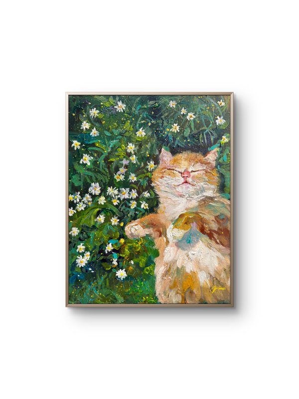Wrapped In Daisies  Acrylic On Canvas 11X14